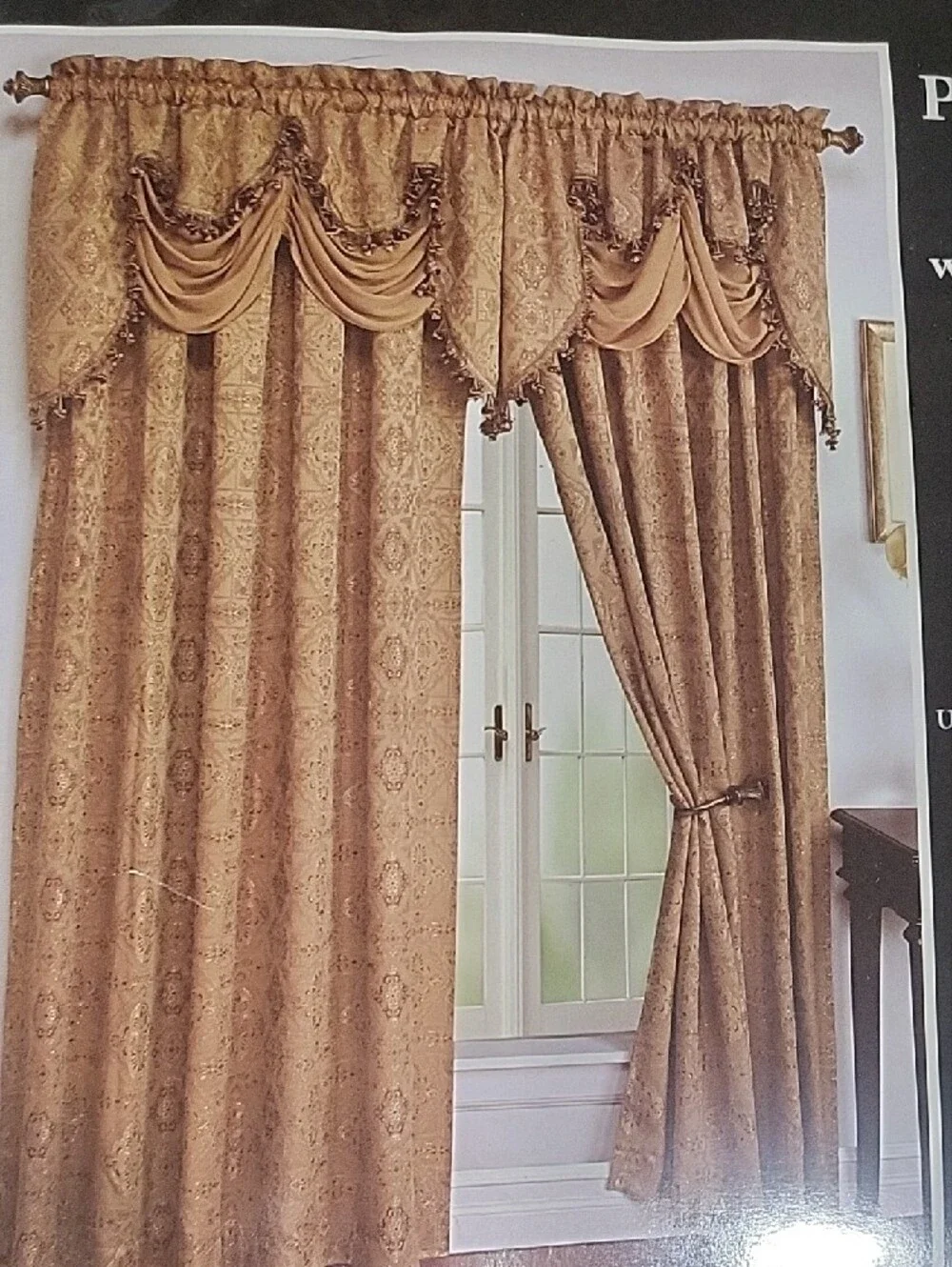 Portofino Cream Decorative Valance with Fringe